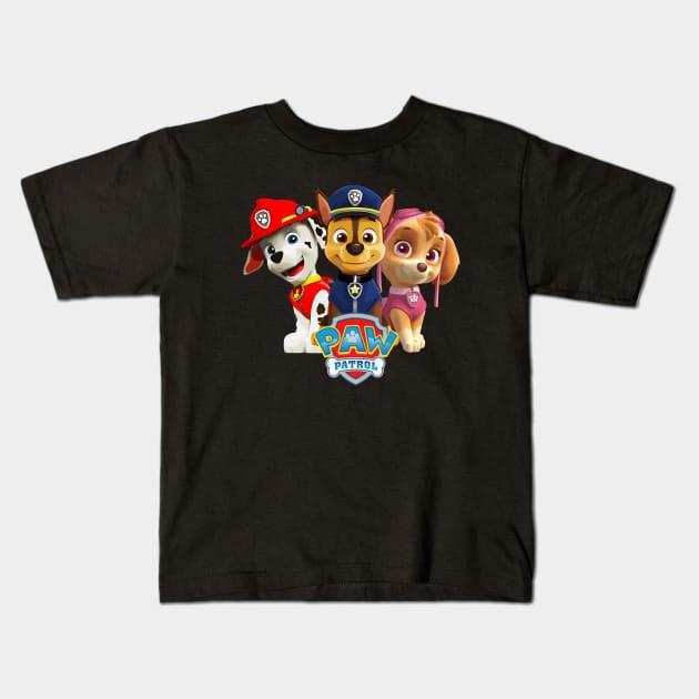 Paw Gang Kids T-Shirt by JamesCMarshall